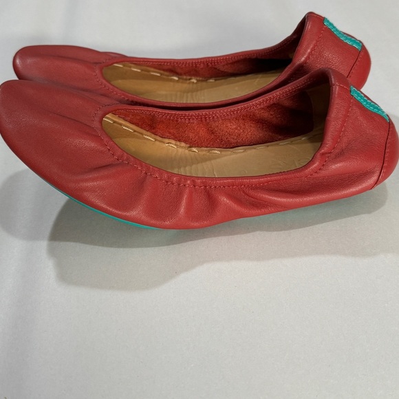 Tieks Ballet Flats Red Women’s Size 6 Leather Slip On Shoes - Picture 2 of 11